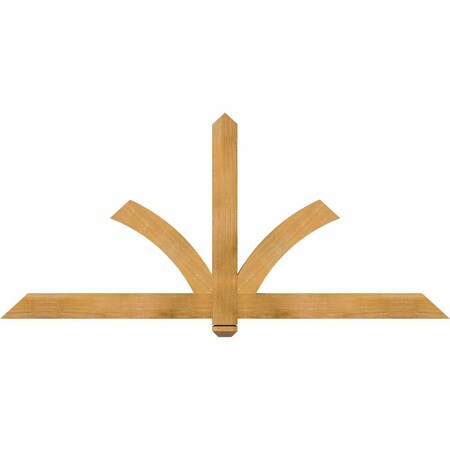 Ekena Millwork Redmond Rough Sawn Timber Gable Bracket, Western Red Cedar, 72"W x 33"H x 2"D x 4"F, 11/12 Pitch GBW072X33X0204RED00RWR